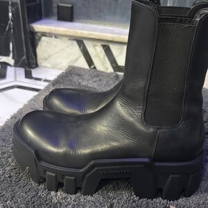 Balenciaga Chunky Black Leather Boots